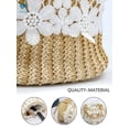 thumbnail image 4 of Deago Straw Handbags Women's Summer Beach Straw Bucket Tote Bag Straw Woven Handbag Lace Crossbody Shoulder Bag Purse, 4 of 7