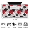 thumbnail image 5 of Long Mouse Pads for Desk,Pioneer Flower Floral Print Pattern Desk Mats on Top Of Desks, Desk Mouse Pad Extra Large with 3mm Non-Slip Base and Stitched Edge for Gaming,Office,Work,Home 47.3"x23.6", 5 of 6