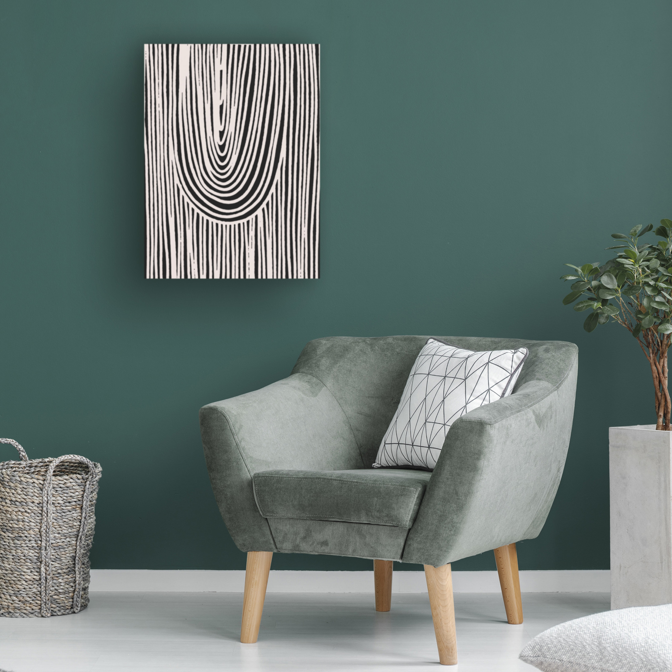 Canvas Wall Art - Treechild 'Hanging Stripes' Wall Art for Living Room, Bedroom, or Office D?cor by Trademark Fine Art - 35 x 47 Inches