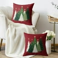 thumbnail image 3 of Christmas Pillow Covers 18X18 Set of 2, Red Xmas Tree Winter Decorative Throw Pillowcases Holiday Outdoor Farmhouse Seasonal Cushion Cases Couch Sofa Bed Decor, 3 of 6