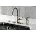 thumbnail image 3 of Kingston Brass KS2438KL Whitaker Single-Handle Kitchen Faucet with Brass Side Sprayer, Brushed Nickel, 3 of 7