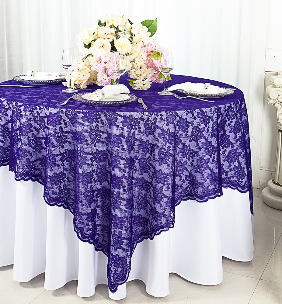 Wedding Linens Inc 72 In X 72 In Lace Table Overlays Lace