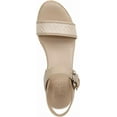 thumbnail image 4 of Naturalizer Womens Stella Open Toe Wedge Sandal Beige Multi Woven 9.5N, 4 of 5
