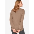 thumbnail image 4 of ellos Women's Plus Size V-Neck Sweater Tunic - 26/28, Brown Sugar, 4 of 6