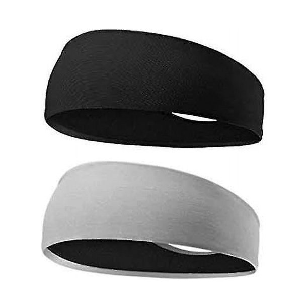 Diadema deportiva para hombres y mujeres: diadema deportiva elástica antideslizante para fitness, entrenamiento, correr, crossfit, ciclismo, yoga (2 unidades)