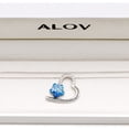 thumbnail image 5 of ALOV Jewelry Sterling Silver "Granddaughter I love you always and forever" Love Heart Blue Crystal Cubic Zirconia Pendant Necklace, 5 of 7