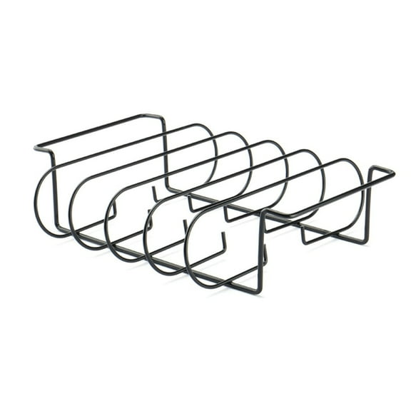 Non-Stick Stainless Steel Rib Rack for Grilling, Holds 4 Rib Racks for Grilling Grill Racks Black