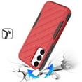 thumbnail image 3 of METKASE For Samsung Galaxy A26 Noble lined shockproof dual layer hybrid with Holster - Red/Black, 3 of 3