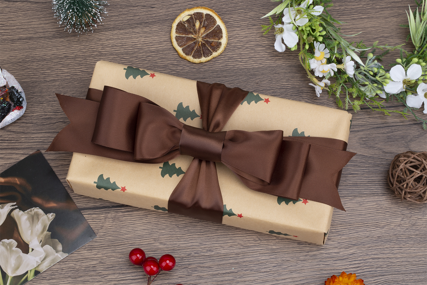Ribbonitlux Brown Satin Ribbon 1/2 inch Double Sided Quality Satin for Weddings, Invitations, Sashes, Crafts, Apparel, Headbands - 100 Yds/roll