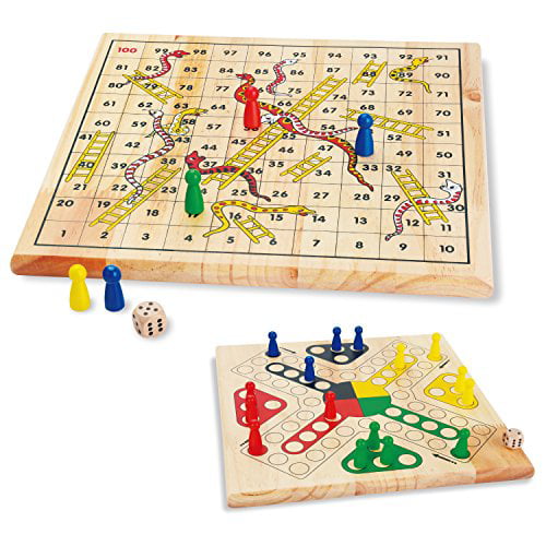 Family Kids Snakes and Ladders Board Game Traditional Children Games Play Set 
