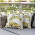 thumbnail image 3 of Outdoor Pillow Covers Pack of 2, Farm Yellow Truck Lemon Fruit Waterproof Throw Pillowcase Cushion Cases, Flower Leaves Buffalo Plaid Decorative Pillow Cover for Couch Sofa Home Bed Patio, 3 of 9