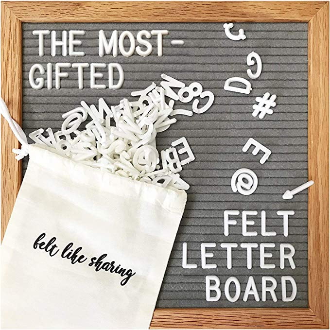 Words & More，Cute Wall & Tabletop Display Message Board Displays High Quality Cloth Message Board for Quotes Messages momok Unique Style Felt Letter Board 15.5 x 12 inch 