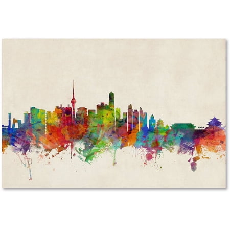 Trademark Fine Art Beijing China Skyline Canvas Art by Michael Tompsett