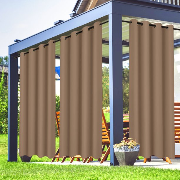 SHANNA Outdoor Patio Curtain, Blackout Waterproof Curtain, Thermal