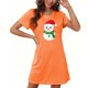 thumbnail image 1 of Camisón corto navideño para mujer, talla grande, cuello redondo, manga corta, estampado en el pecho, vestido de noche para mujer, 1 of 3