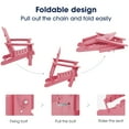 thumbnail image 4 of Wulful Folding Plastic HDPE Patio Adirondack Chair, Light Pink, 4 of 5
