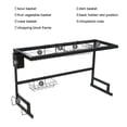 thumbnail image 4 of Estante de cocina negro para escurridor de acero inoxidable extra resistente, organizador de utensilios 65cm/85cm, antioxido y lavable., 4 of 6
