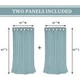 thumbnail image 5 of Cortinas opacas 100% aisladas Ormromra WMZL-2111-6 con forro negro cortinas con ojales de cancelación de ruido, 5 of 5