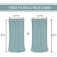 thumbnail image 5 of Cortinas opacas 100 % con aislamiento térmico para dormitorio con forro negro, doble capa, oscurecimiento completo de la habitación, cortina con ojales que reducen el ruido, 2 paneles, 5 of 8