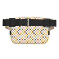 thumbnail image 3 of Fotbe Colorful Checkered 1 Cangurera Cuadrada con Estampado de Doble Capa, Bolsa de Cintura Ajustable Mini para Hombres y Mujeres, 3 of 9