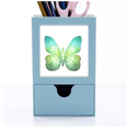 thumbnail image 1 of Green with Floral Pattern Desk Supplies Organizer Pen Holder Card, 1 of 3