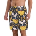 thumbnail image 2 of Balery Mouse Cheese Traje de Baño Estilo Hawaiano para Hombre, Shorts de Secado Rápido con Bolsillos-3X-Large, 2 of 6