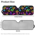 thumbnail image 7 of Uorisanigo Windshield Sun Shade, Foldable Shade Heat Shield, Compatible with 2018-2023 Jeep Wrangler JL JLU Gladiator JT, 52.95 in *16.14 in(Psychedelic Trippy Mushroom), 7 of 7