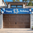thumbnail image 5 of Blue Theme Happy 13th Birthday Banner Decorative Party Background for Birthday Celebration Event Indoor Decoration Kids Party, 5 of 8