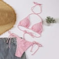 thumbnail image 2 of Glisme Swimsuits For Women Ladies Split Bikini Set Summer Solid Color Swimwear Red Bathing Suits For Swimsuit Party, 2 of 3