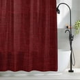 thumbnail image 2 of Shower Curtains for Bathroom-36"x72",Classic Solid Dark Red Waterproof Bath Curtain Grommet Shower Curtain Set with Hooks, 2 of 9