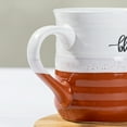 thumbnail image 3 of DOWAN 18Oz Large Coffee Mug Set of 2, Ceramic Mug with Word “Grateful” &”Blessed” Words, Thank You Gift, Fall Mug Pumpkin, Big Tea Cups with Free Sponge, Red, 3 of 7