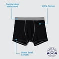 thumbnail image 7 of BILLIONHATS 36 Pack Of Mens 100% Cotton Boxer Briefs Underwear, Great for Homeless Shelters Donations, Size Large, 7 of 7