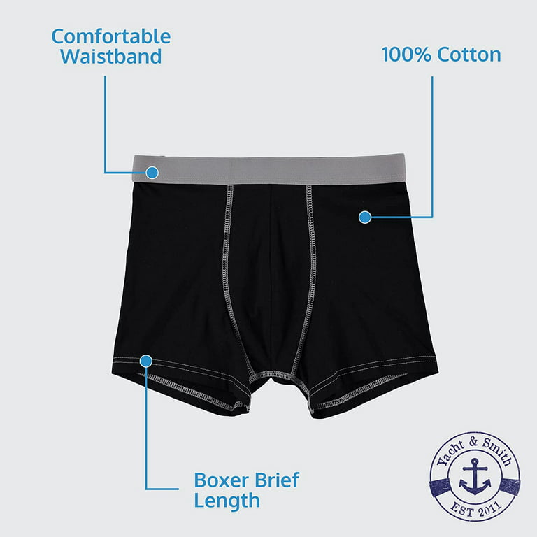 SOCKS'NBULK 12 Pack of Mens Boxer Briefs Underwear Bulk, 100% Cotton, Soft,  Comfortable, Assorted Colorful Brief 
