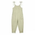 thumbnail image 5 of Cmfcve Women's Casual Jumpsuits V Neck Sleeveless Harem Pants Stretchy Adjustable Strap Overalls with Pockets, 5 of 6