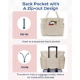 thumbnail image 3 of Bolsa BAGSMART Puffer para mujer, 24 litros, verde con cremallera, 3 of 7