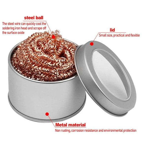 Desoldering Cleaning Ball Soldering Iron Mesh Filter Copper Wire Cleaner Ball