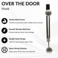 thumbnail image 3 of Evideco French Home Goods 2 Hooks Bathroom Rust Resistant Over-the-Door Towel Hooks, Gray, 3 of 8