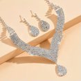 thumbnail image 3 of K-KED 2Pcs Fashionable Rhinestones Necklaces Earrings Delicate Jewelry Sets Women's Accessor:yq-02, 3 of 9