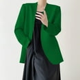 thumbnail image 2 of UYISJ Blazers for Women Long Sleeve Shawl Collar Open Front Business Jacket Blazer Work Office Blazers Jackets Green L, 2 of 7