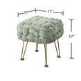 thumbnail image 6 of Home Soft Things Fox Faux Fur Pouf Stool Ottoman - Moonstruck - 17x17x17", 6 of 6