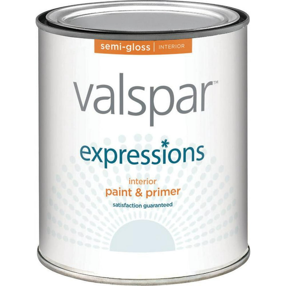Valspar 17064 Latex Paint, SemiGloss, Clear, 1 qt Can