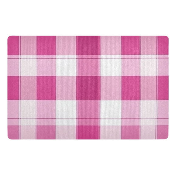 Pink Stripes Floor Door Mat Outdoor Indoor for Home Entrance Welcome Mats 32"x20"