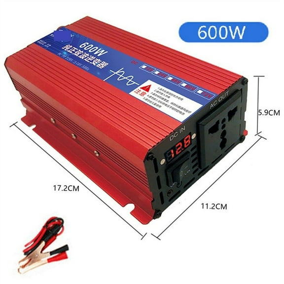Pure Sine Wave Power Inverter 3000W 12V/24V Inverter Pure Sine Wave Power Converter Car Inverter 3000W 12V Pure Wave Voltage Relay 220 Car Accessories ,Easy to Use