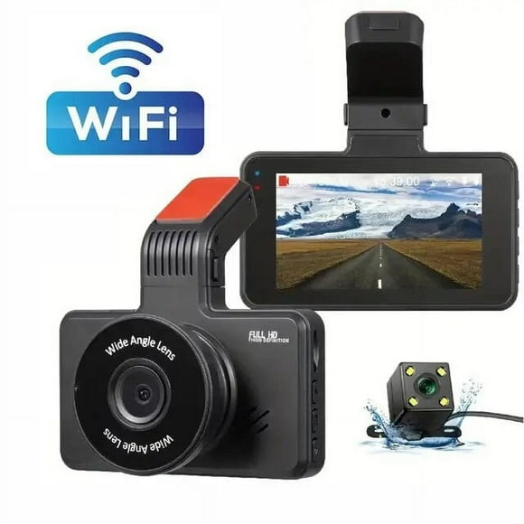 Hd Dashcam Wireless WiFi Connection Front and Rear Dual Lens with Reverse Video Car Black Box