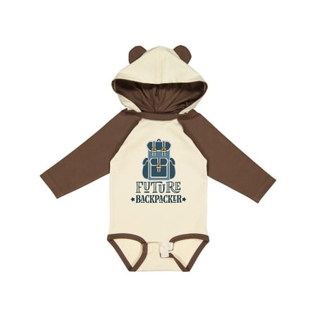 

Inktastic Hiking Future Backpacker Boys or Girls Long Sleeve Baby Bodysuit