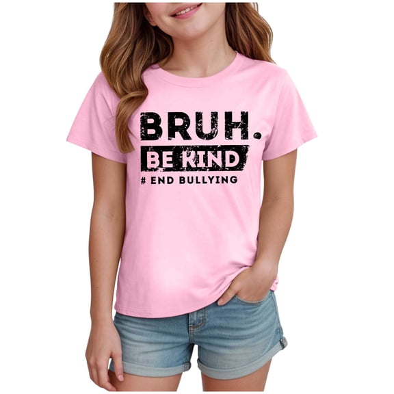 Karoyedx Girls Short Sleeve Tops Toddler Baby Girls Shirt T-Shirts Short Sleeve Top Graphic Summer Tees Pink Size,5-6 Years