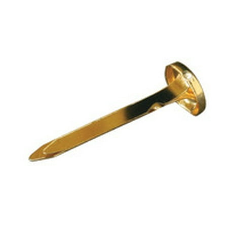 School Smart Fastener, No 4, 1 in L, Brass Plated, Pack of