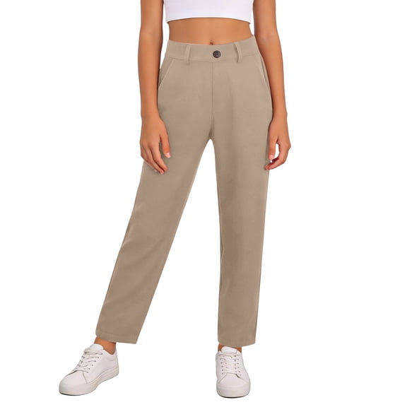 Uniform Pants for Girls Stretch Straight Dress Pants Girls Trousers Kid School Clothes Siez 5-14 Years