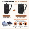 thumbnail image 5 of Fegat Vacuum Backpack for Travel,New Upgrade 60L Expandable Compression Bag with One-Button,Pump & TSA Lock,Vacuum Seal Backpack Flight Approved,Carry on Backpacks for Travel Business, 5 of 10