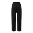thumbnail image 3 of Summer Pants for Women Designer Wide Leg Pants for Women Lady Drawstring Pant Large Yoga on Dress Trouser Pant Womens Dress Leggings Work Tall Lightweight Stretch Size 4 Elastic Black S, 3 of 3